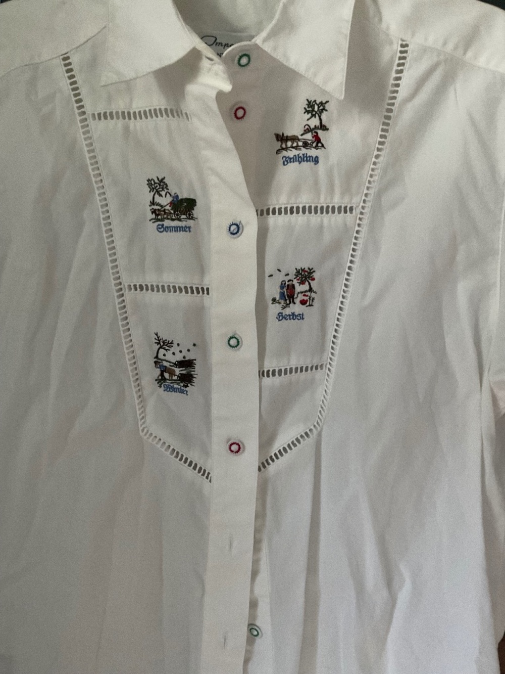 Imperial Landhaus embroidered seasons button up shirt